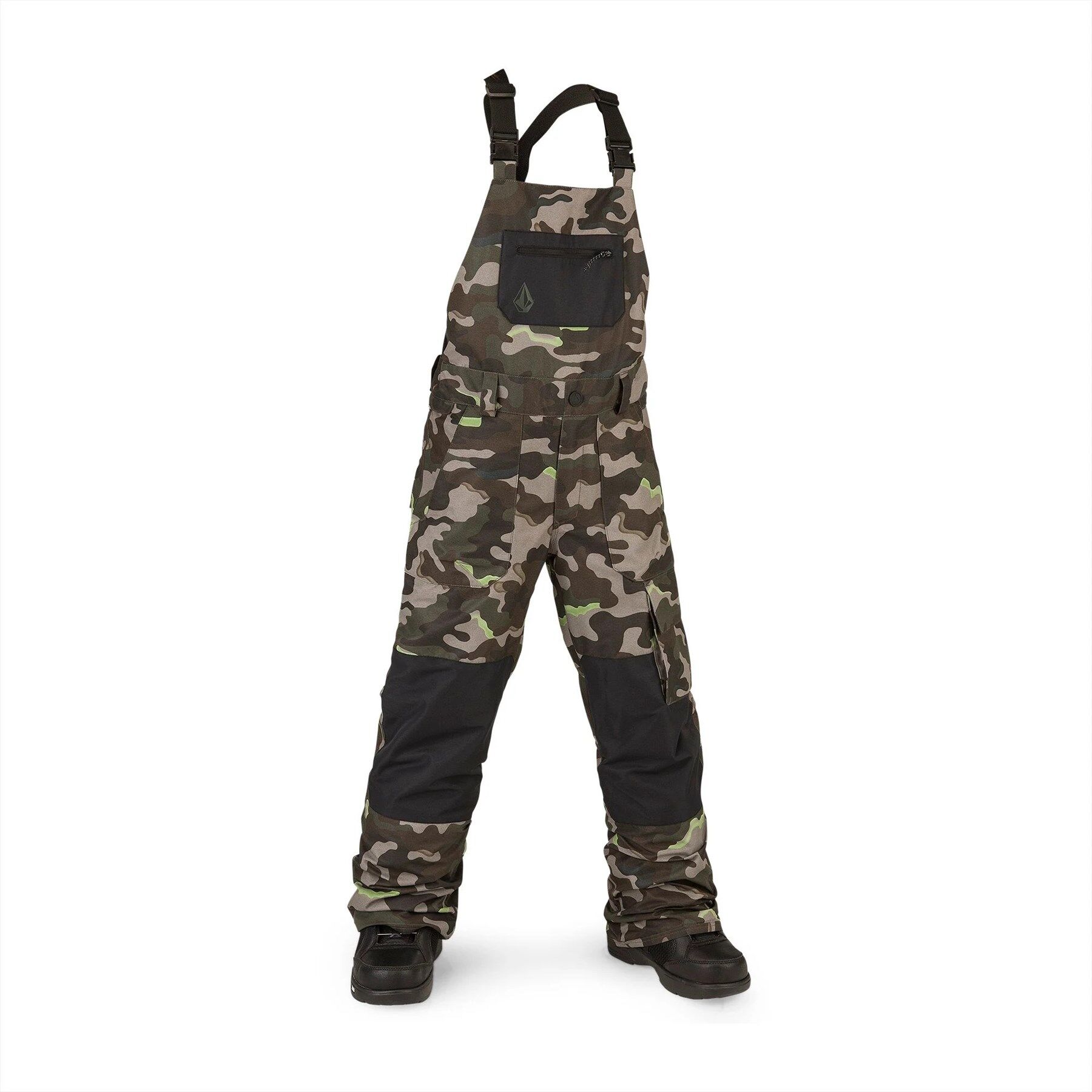 Volcom Barkley Bib Çoçuk Tulumu Snowboard Askeri
