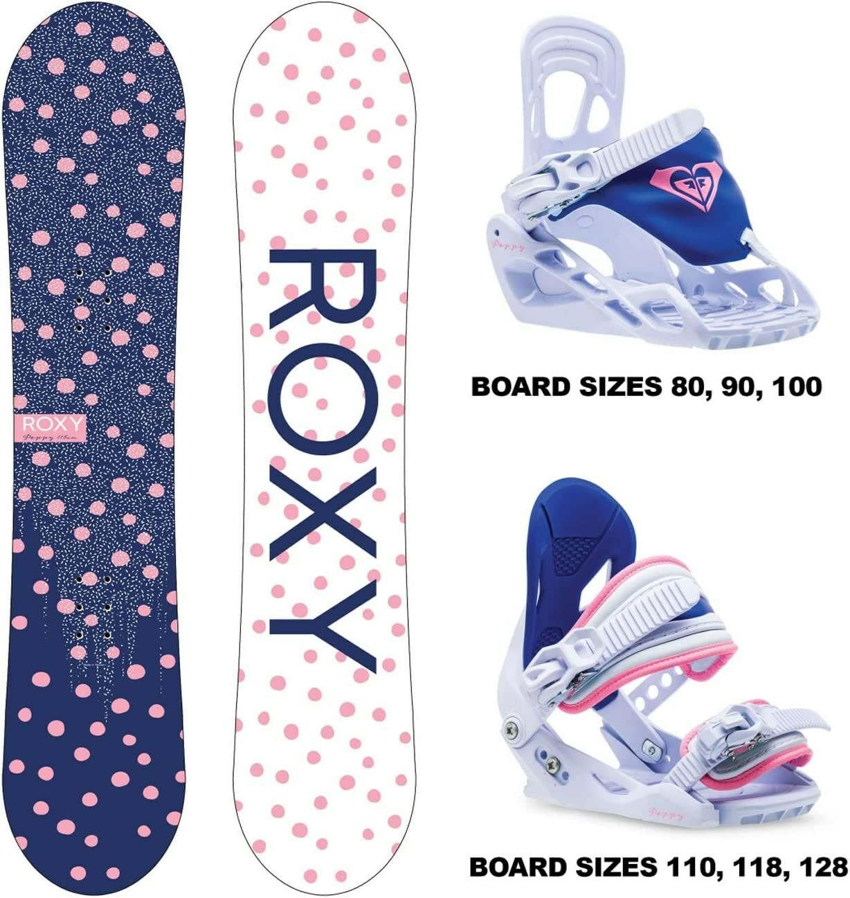 Roxy Poppy Çocuk Snowboard Ve Bağlama Seti